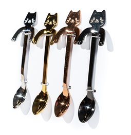 Coffee spoons Kitty set of 4, H11.5x3.5x1cm