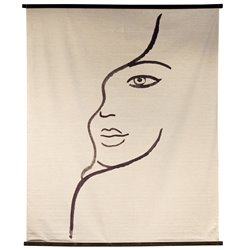 Wall hanging  Face Black II, 170x167x2cm