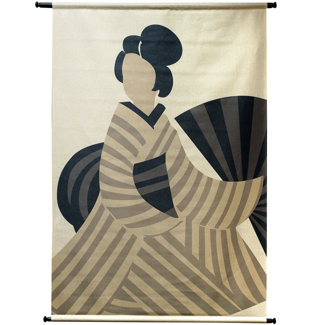 Wall hanging Japandi, beige, 136x105cm