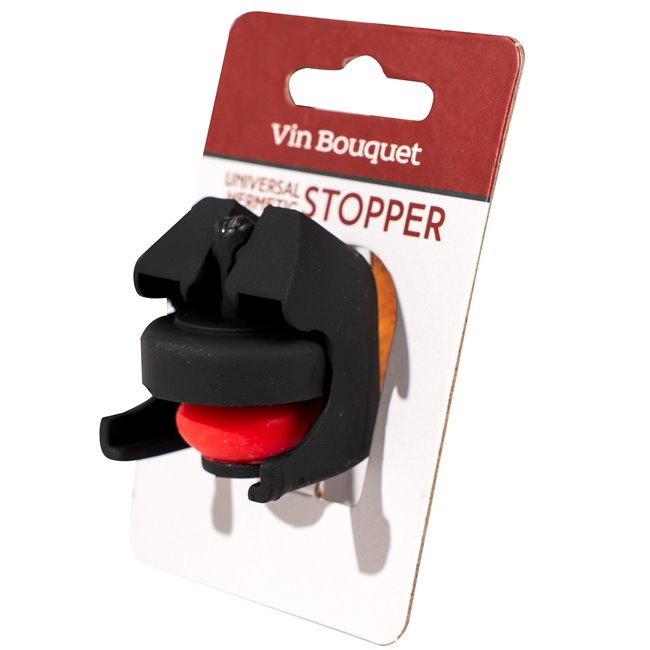 Вакуумная пробка для бутылок, универсальная, черная, H4.5см, D4см