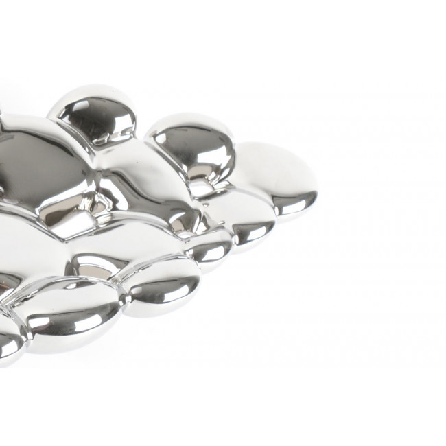 Decorative bowl Waleri, silver colour, 63.5x17.5x9cm