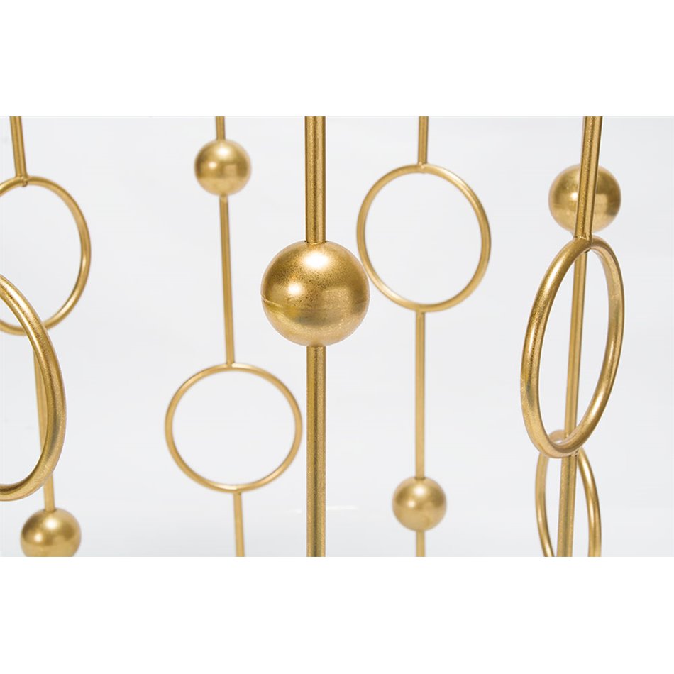 Metal table Bareiro M, gold colour, D42xH55cm