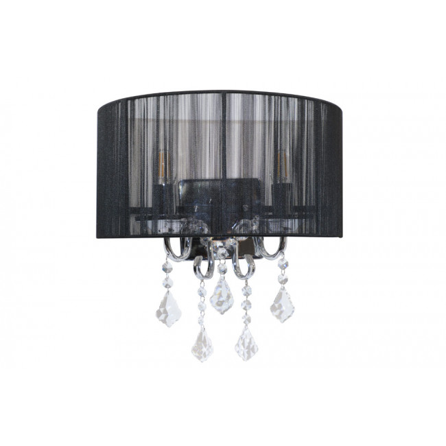 Sienas lampa MARI, melnā krāsā, E14 2x40W, H36x35cm
