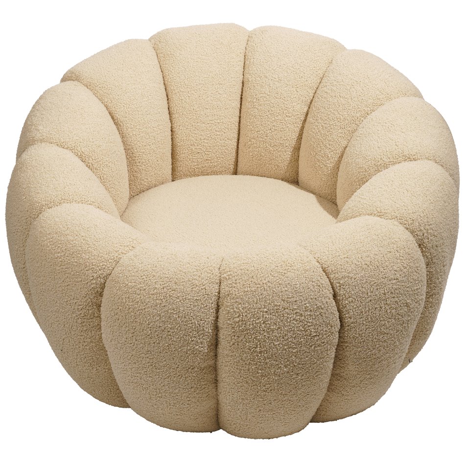 Armchair Delazo, cream color, H64xD93cm seat height 41cm