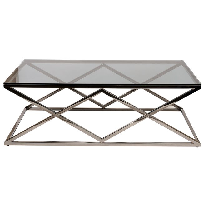 Coffee table Eden, smoke/ black color, H40x120x60cm