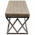 Bench Eger, taupe/black color, H46x99x45.5cm