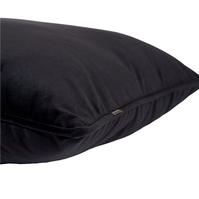 Decorative pillowcase Riviera, black, with trim, 45x45cm