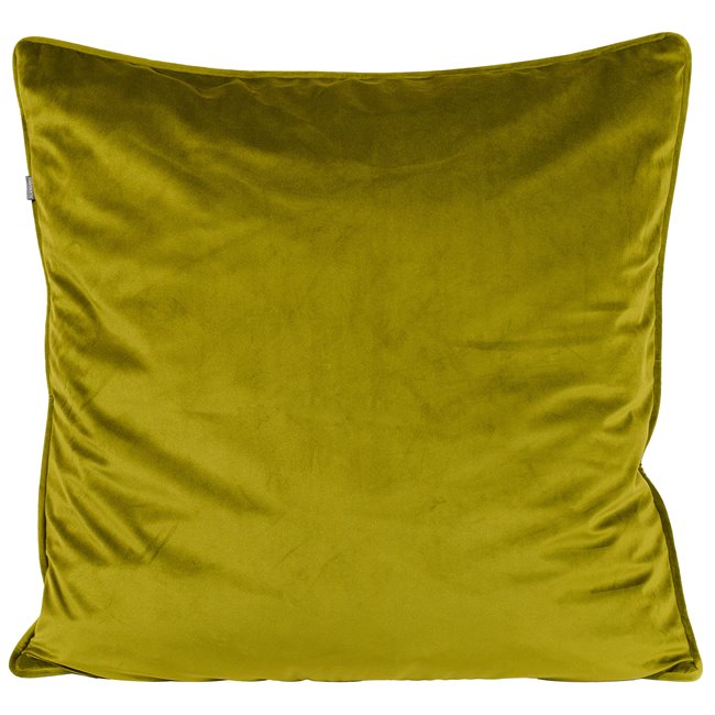 Decorative pillowcase Riviera, leaf green with trim, 60x60cm