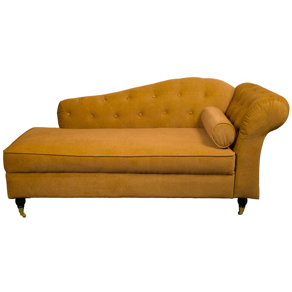 Lounge chair Chesterfield R, golden, 76x172x72cm