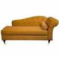 Lounge chair Chesterfield R, golden, 76x172x72cm