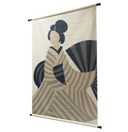 Wall hanging Japandi, beige, 136x105cm