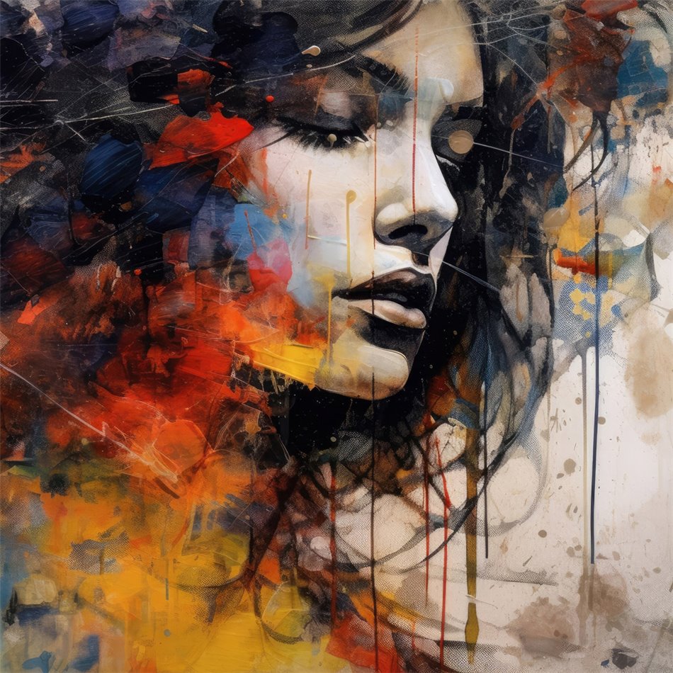 Digital print Dream of color, 95x95cm