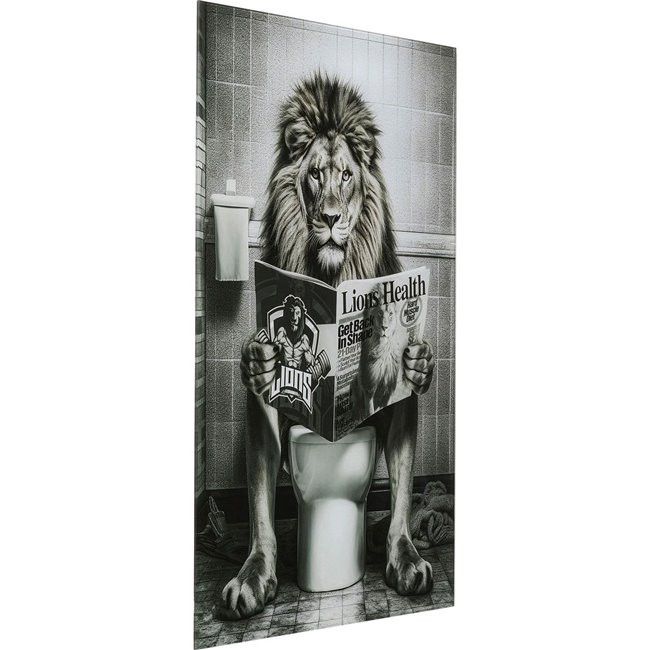 Glass picture Bath Lion, 60x80cm