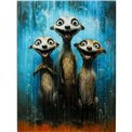 Стеклянная картина Singing Meerkats, 60x80cm