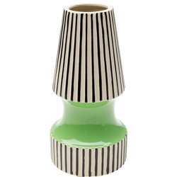 Vase Calabria, green color, H26x D13cm