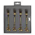 Dessert fork x4, gold color, 1.3x12.3x2.3cm