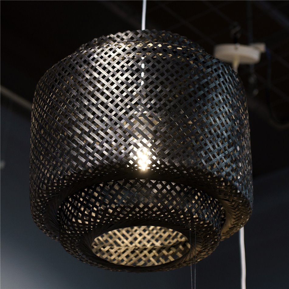 Потолочный светильник Liby, черная, D40cm, H40-150cm, E27, max 40W