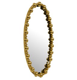 Зеркало Balme овальное, золотого цвета, H78x45x4.5cm