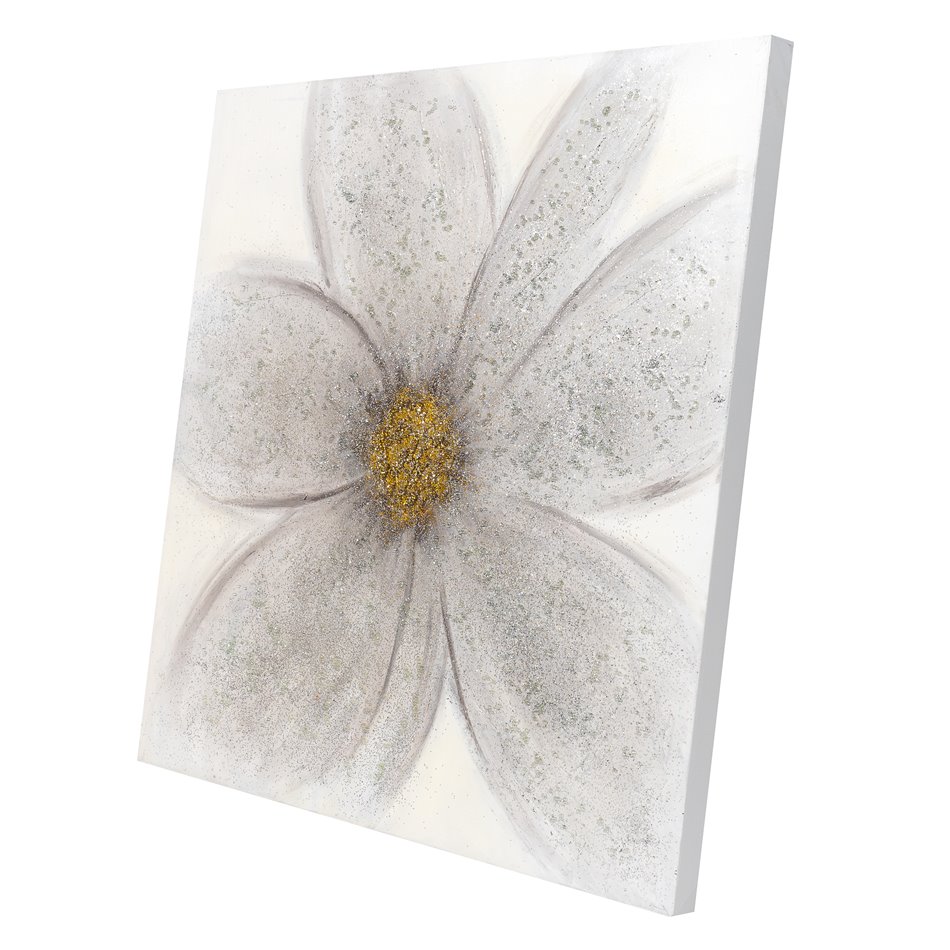 Картина на холсте Silver Flower, 80x80cm
