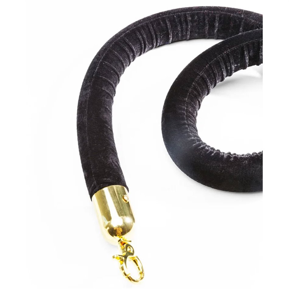 Шнур-ограничитель VIP Vegas, черный/золотистый цвет, 150x3.8cm