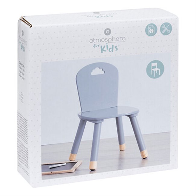 Chair Sweet, grey, H50x26x28cm, seat height 25cm