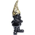 Decorative figure Gnome Standing, black/golden colors, H45.5x14.5x19