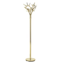 Coat hanger Haxleon, gold color, steel, D40cm, H180cm