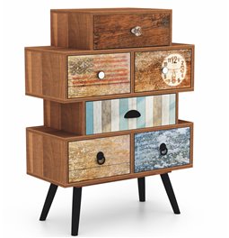 Chest of drawers Hezo, MDF/steel, H85x63x29cm