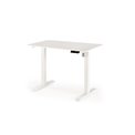 Desk Horvellen, with height adjustment function, white, MDF/steel H73-118x105x56cm