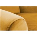Recliner Haustin, mustard color velvet, H107-83x75x92-160cm, seat H45cm