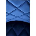 Dining chair Haurvek, navy blue velvet, H85x58x44cm, seat H47cm