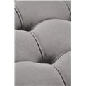 Ottoman with storage box Hunez, grey velvet, D70cm, H40cm