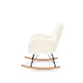 Rocking chair Haustin, cream/black/natural, H100x72x94cm, seat H50cm