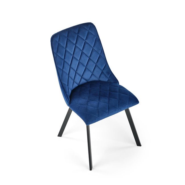 Dining chair Haurvek, navy blue velvet, H85x58x44cm, seat H47cm
