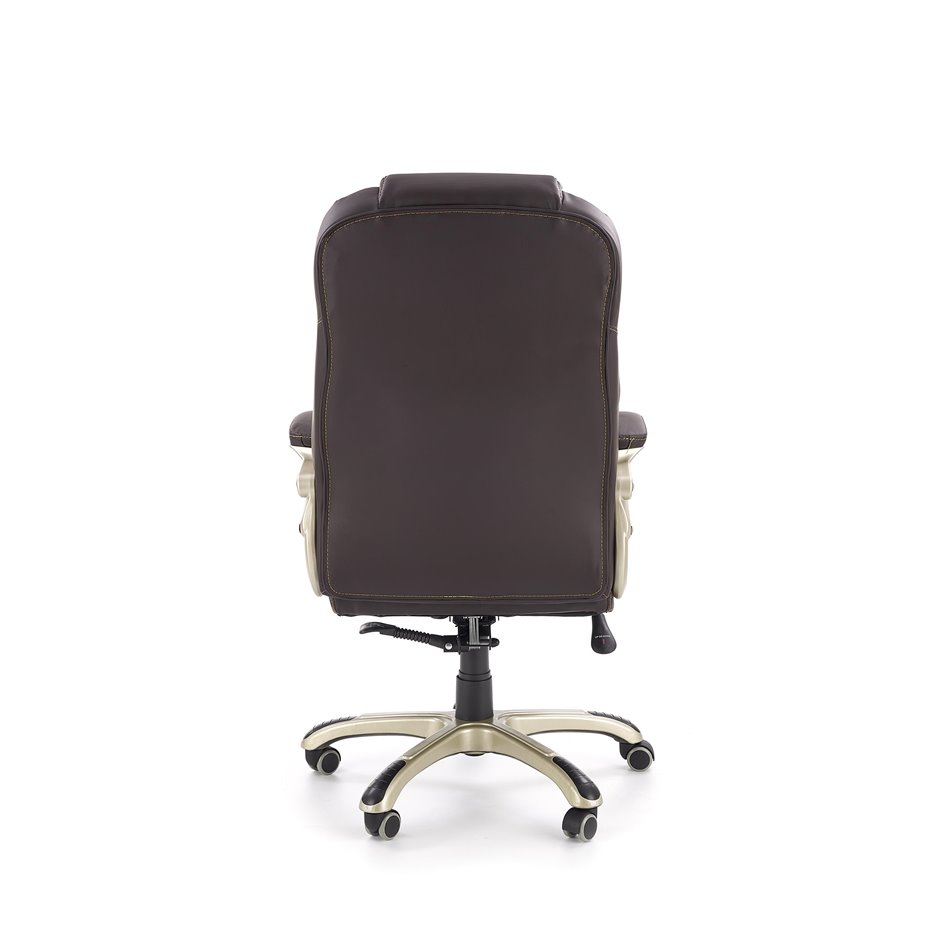 Office chair Hesmond, dark brown eco leather, H112-119x67x70cm