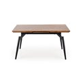 Extendable dining table Hambell, MDF/steel, H74x140-180x80cm