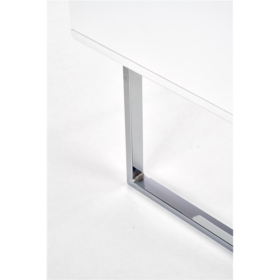 Desk Havellion, white/chrome, MDF/steel,  H76x120x55cm