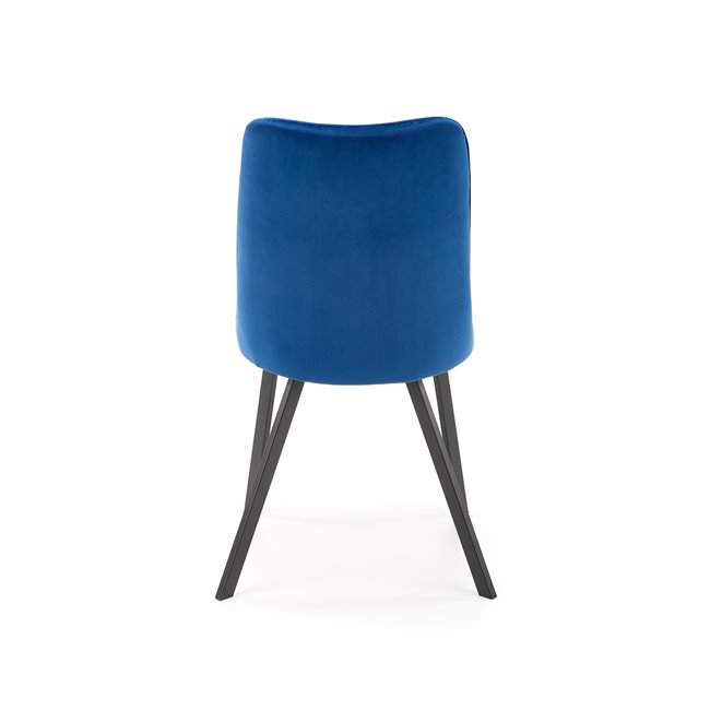 Dining chair Haurvek, navy blue velvet, H85x58x44cm, seat H47cm