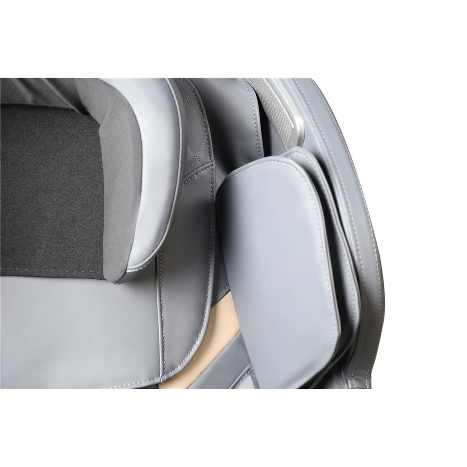 Massage chair with heating function Holar, cream/grey  W140-187x72cm, H105-85cm