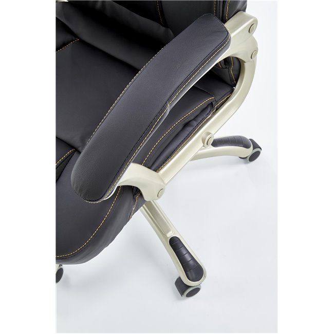 Office chair Hesmond, black  eco leather, H112-119x67x70cm