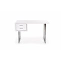 Desk Havellion, white/chrome, MDF/steel,  H76x120x55cm