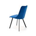 Dining chair Haurvek, navy blue velvet, H85x58x44cm, seat H47cm