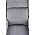Recliner Haustin, grey, H107-83x75x92-160cm, seat H45cm