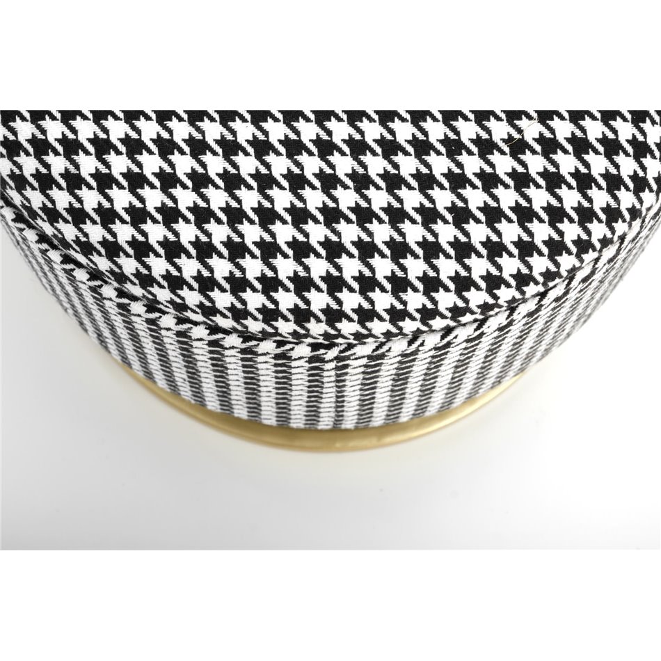 Bench with storage box Harmo, black/white/gold, H42x40x105cm