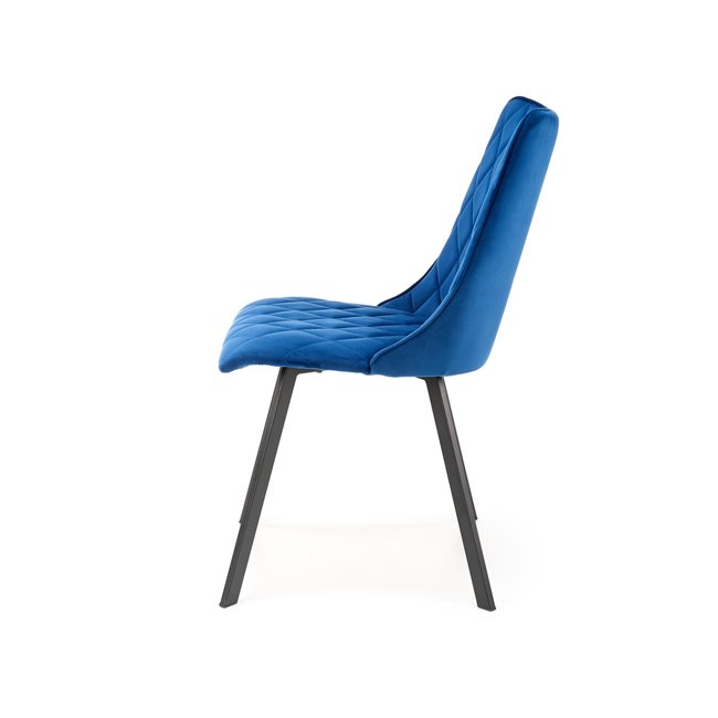 Dining chair Haurvek, navy blue velvet, H85x58x44cm, seat H47cm
