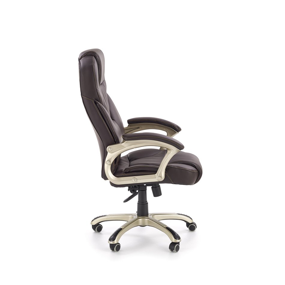 Office chair Hesmond, dark brown eco leather, H112-119x67x70cm