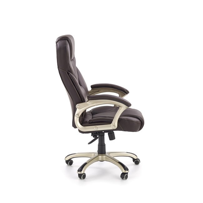 Office chair Hesmond, dark brown eco leather, H112-119x67x70cm