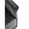 Electric recliner Hemiro, black velvet, USB charging socket, W90-170x80cm, H92-108cm, seat H46cm