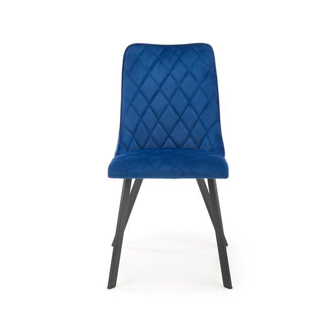 Dining chair Haurvek, navy blue velvet, H85x58x44cm, seat H47cm