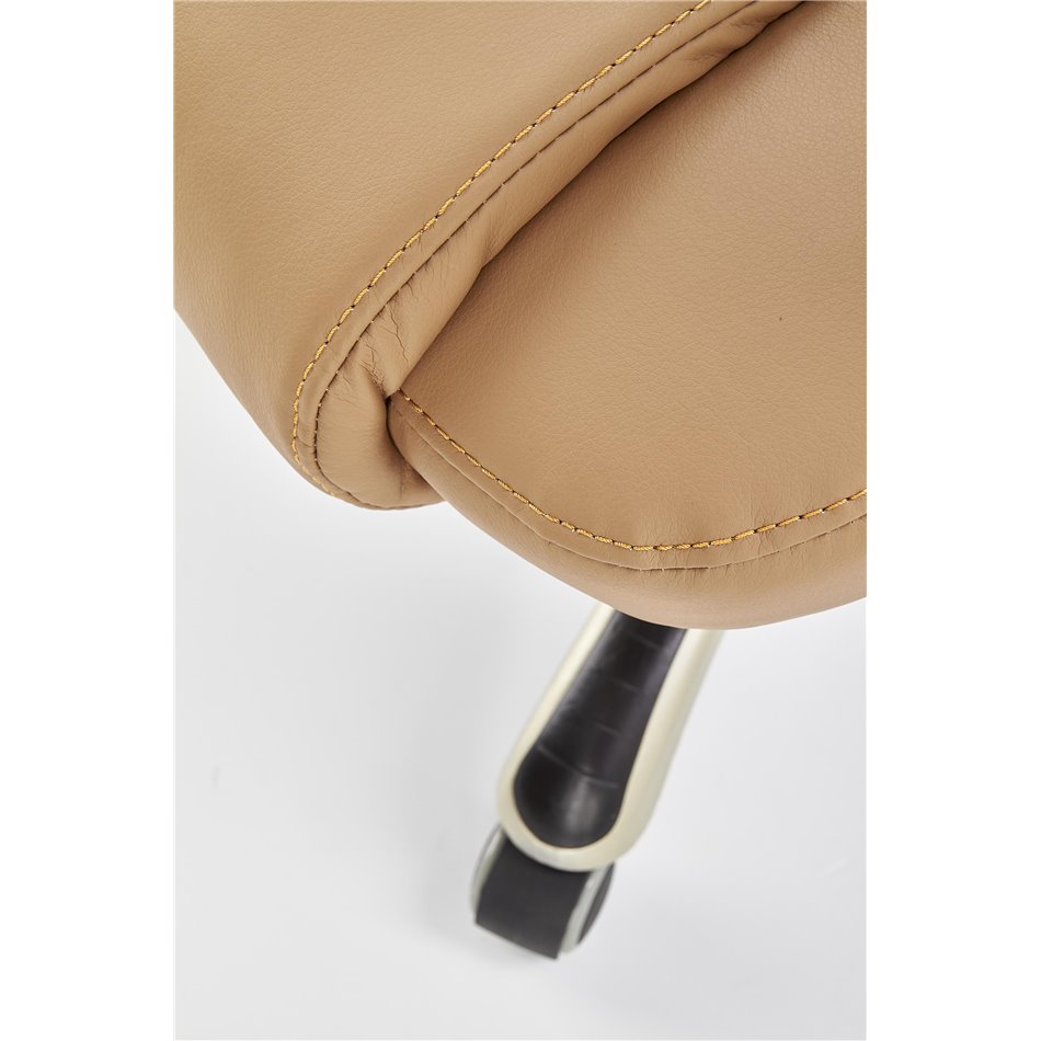 Office chair Hesmond, beige eco leather, H112-119x67x70cm